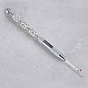 White & Silver Beaded Seam Ripper