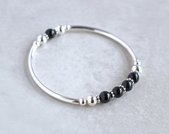 Black Onyx Stretch Bracelet