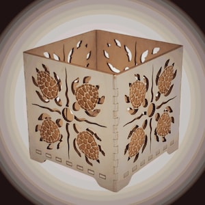 Laser Cut Sea Turtle Box SVG DXF File: Beach Decor (Digital Download)