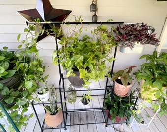 Multi Tier Metal Plant Stand, Metal Hanging Plant Stand, Heavy Duty Plant Stand, Modern Plant Stand, Outdoor Plant Stand, Tall Plant Stand