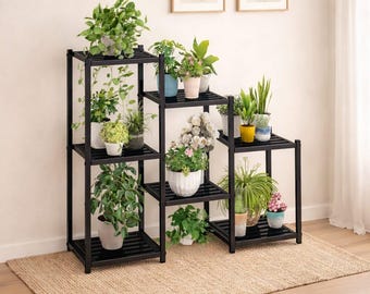 7 Tier Metal Plant Stand, Indoor Plant Stand, Potted Plant Stand, Modern Plant Stand, Metal Flower Stand, Outdoor Plant Stand, Pot Holder