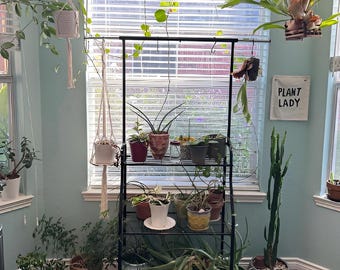 3 Tier Metal Plant Stand Indoor, Tall Plant Stand, Metal Hanging Plant Shelf, Modern Plant Stand, Outdoor Planter Stand, Potted Plant Stand