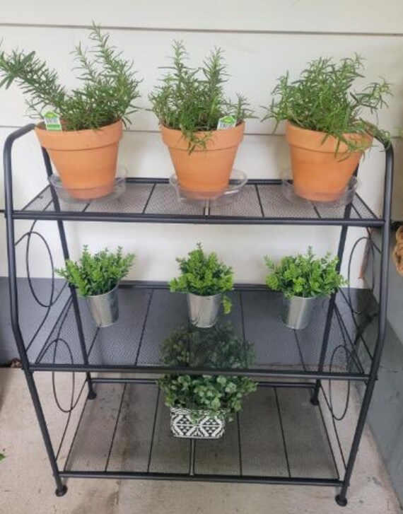 Supporto per piante in metallo a 4 livelli supporto per vasi da fiori esposore per fiori supporto per piante scaffale per piante per interni soggiorno balcone decorazione