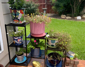 7 Tier Metal Plant Stand, Indoor Plant Stand, Potted Plant Stand, Modern Plant Stand, Metal Flower Stand, Outdoor Plant Stand, Pot Holder
