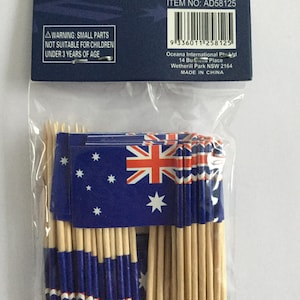 Australische Flagge Zahnstocher 50er Packung
