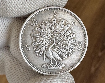 1 Myanmar (Burna) 1865-1885 Myanmar Coin REPLICA Silver Plated