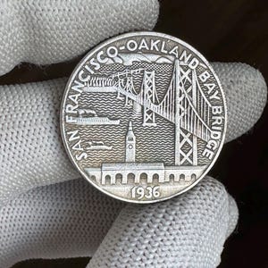 50 cent 1936 USA Half Dollar San Francisco Coin REPLICA Silver Plated