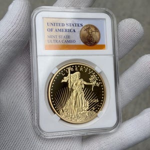 50 Dollars 2024 USA Gold Plated Coin REPLICA Not Golden