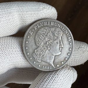 Half Dollar 1882 USA Silver Plated Coin REPLICA Silver Plated
