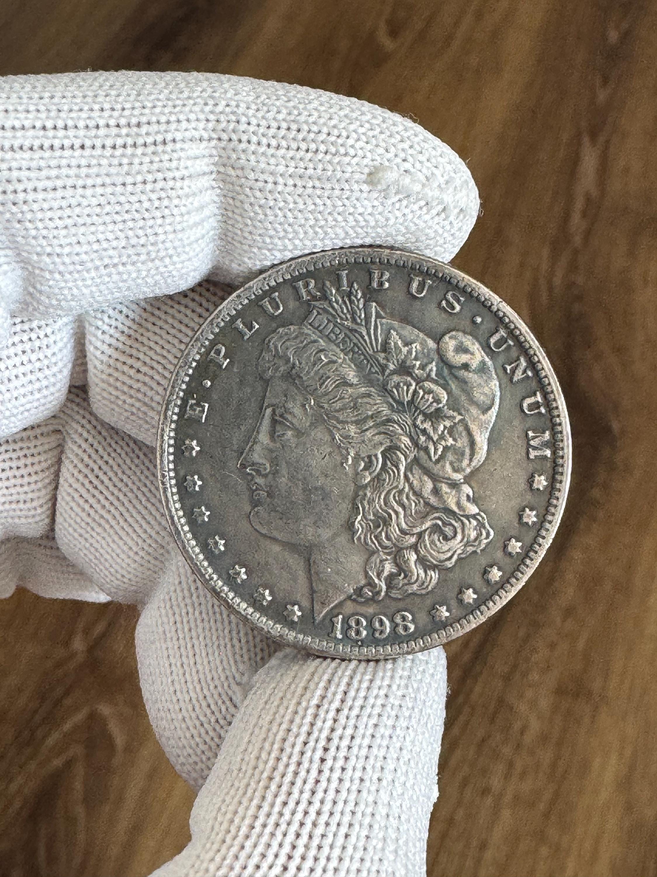 1 Dollar 1898 USA Coin REPLICA Silver Plated