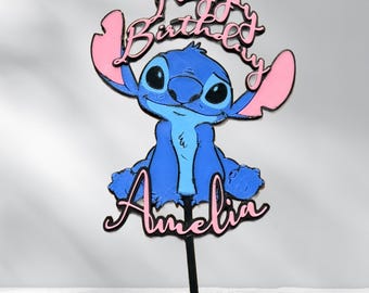 Custom Stitch Cake Topper: 3D Printed, Themed Party Decor