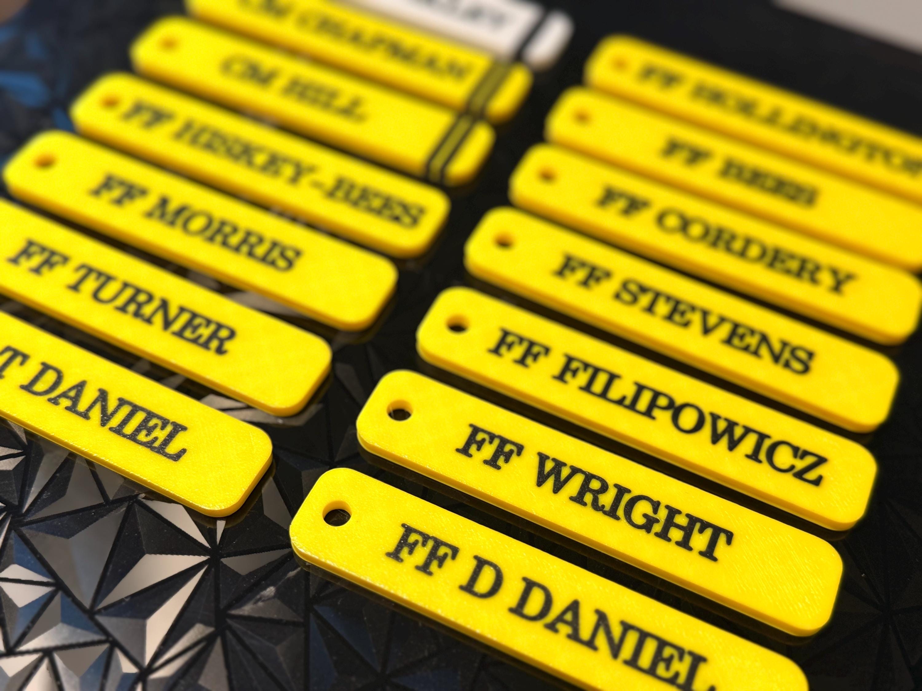 Personalized Name Tag – Firefighter Riders Tally Tags, Flight Tag ...