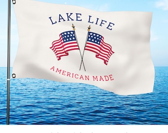 USA Theme Boat Flag. Double USA Flag Double Sided Boat Flag. Designed in the USA. 100% Polyester Boat Flag.