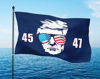 Boat Flag. Trump Aviator Flag  45 to 47 Double Sided Boat Flag.