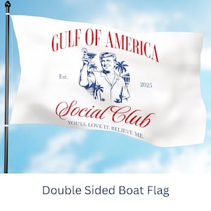 Trump Boat Flag. Trump Social Club Double Sided Boat Flag. President Trump flag