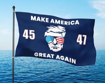Boat Flag. Trump Aviator Flag  45 to 47 Make America Great Again Double Sided Boat Flag.