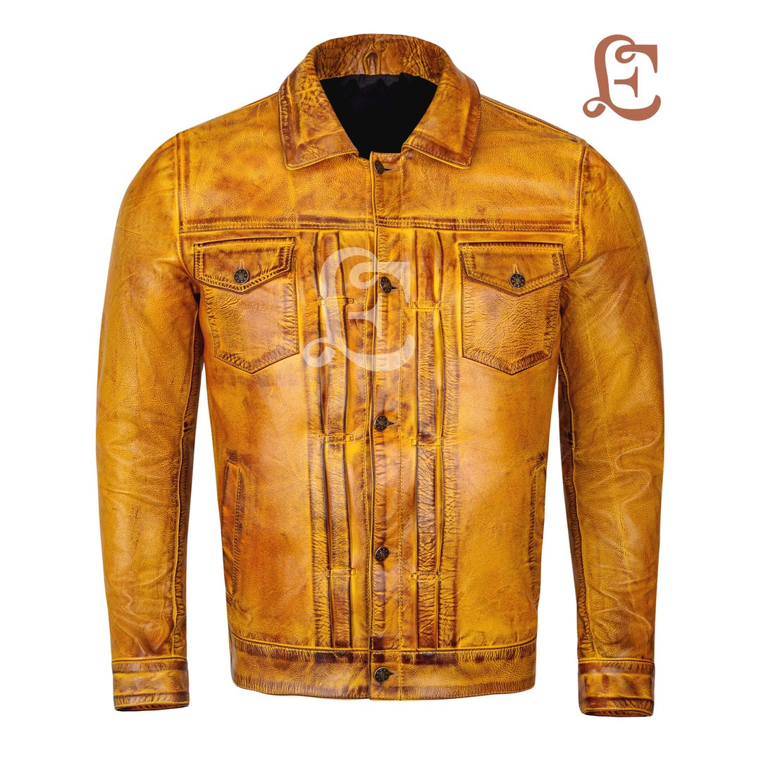 Erstaunlich Lederjacke Retro Herren Fotos