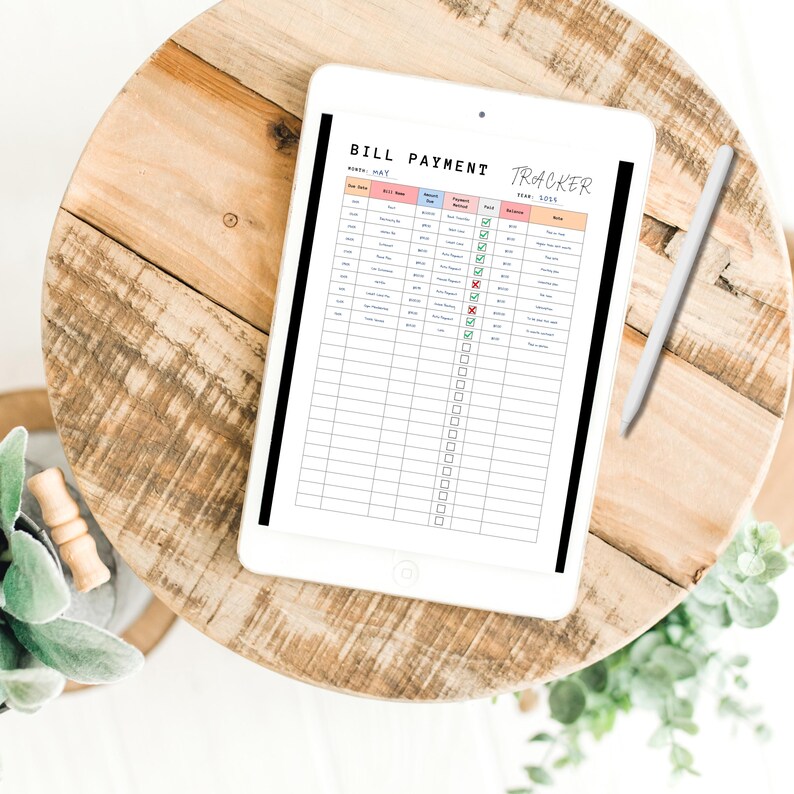 Bill Payment Tracker Printable | Monthly Bill Organizer | Budget ...