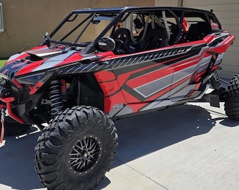 UTV Wrap Graphic Kit Customizable to Fit ANY UTV 2 Seat or 4 Seat sxs Decals In Sharp 1