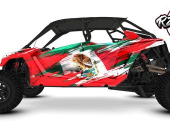 UTV Wrap Graphic Kit Customizable to Fit ANY UTV 2 Seat or 4 Seat sxs Decals In Mexicano