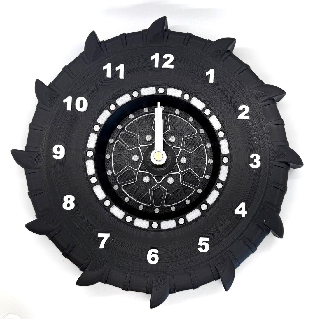 3D Printed UTV Tire Clock - Customizable - Wall and Desk - Etsy