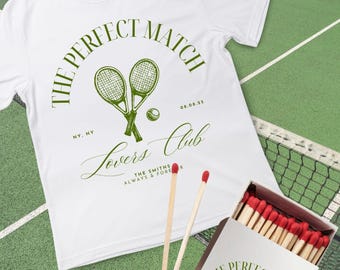 Wedding Merch Tennis Love Theme Eine perfekte Anpassungsfähige Canva Vorlage