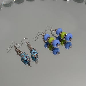 Colorful Beaded Dangling Earrings