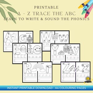 Trace the Alphabet A–Z Bible Theme | Christian Toddler Learning Printable | learn to write | Lil Disciples