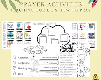 Toddler Prayer Activity Pack | Printable Bible Craft (PDF Download)