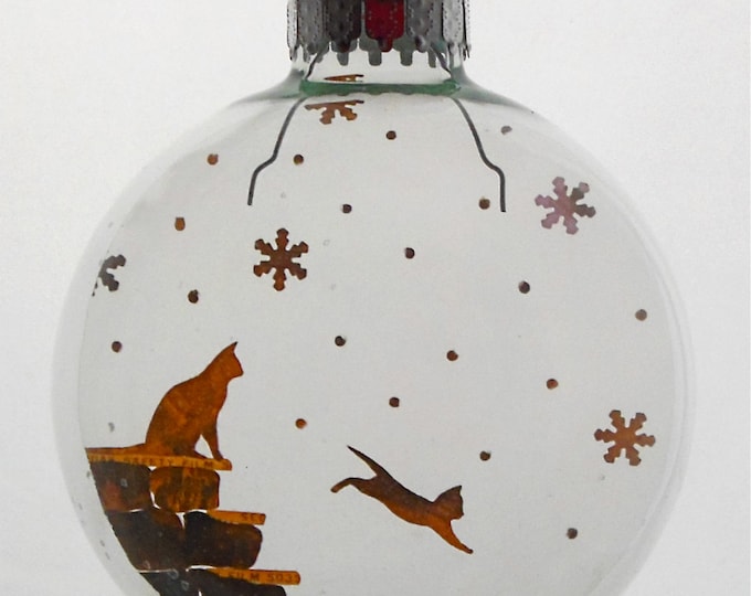 Kitten's First Snow Christmas Holiday Ornament