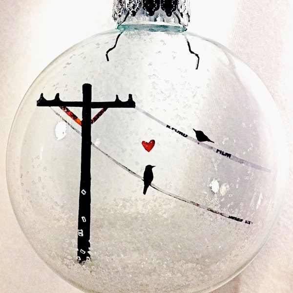 RESERVED FOR ddfromscratch - 2 Bird in Love Ornaments