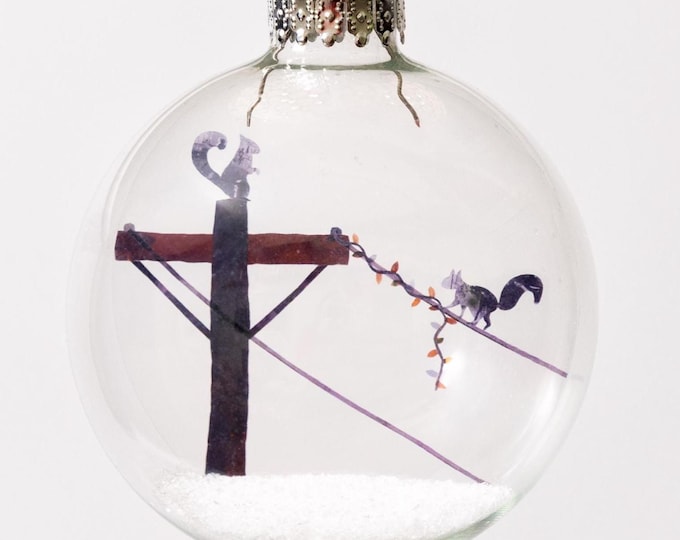 Holiday Spirit Squirrel Christmas Ornament
