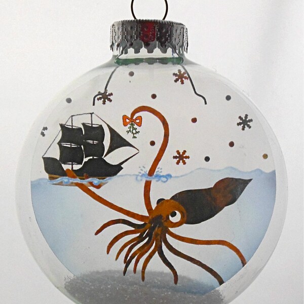 Mr. Squid Christmas Holiday Ornament