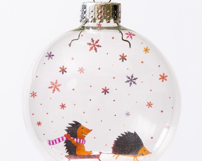 Winter Wonderland Hedgehogs Christmas Ornament