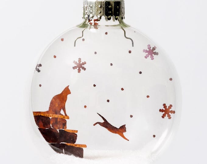 Kitten's First Snow Christmas Holiday Ornament