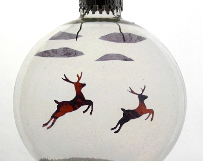 Flying Reindeer Christmas Holiday Ornament