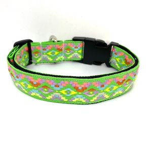 Aztec boho pattern dog collar