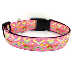 Aztec boho pattern dog collar