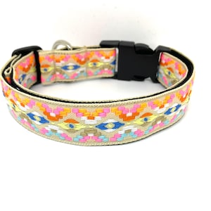 Aztec boho pattern dog collar