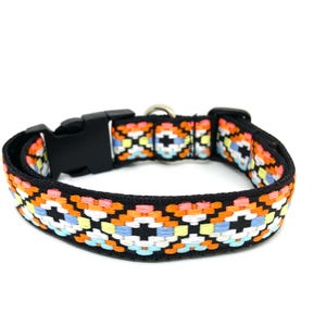 Aztec boho pattern dog collar