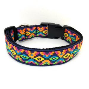Aztec boho pattern dog collar