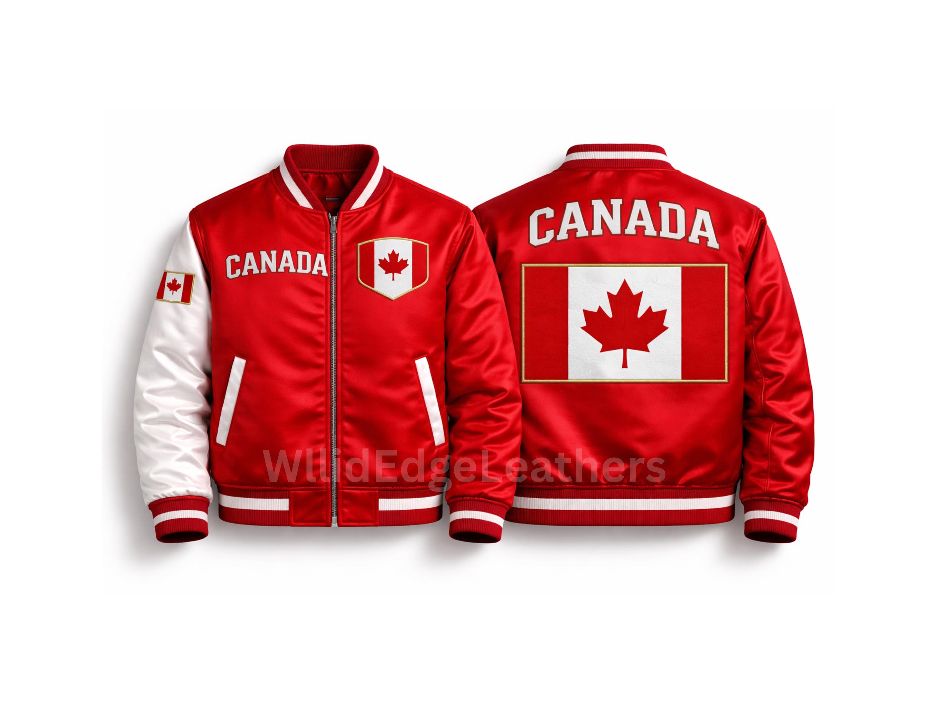 Bomber Jackets Canada Flag - Etsy Canada