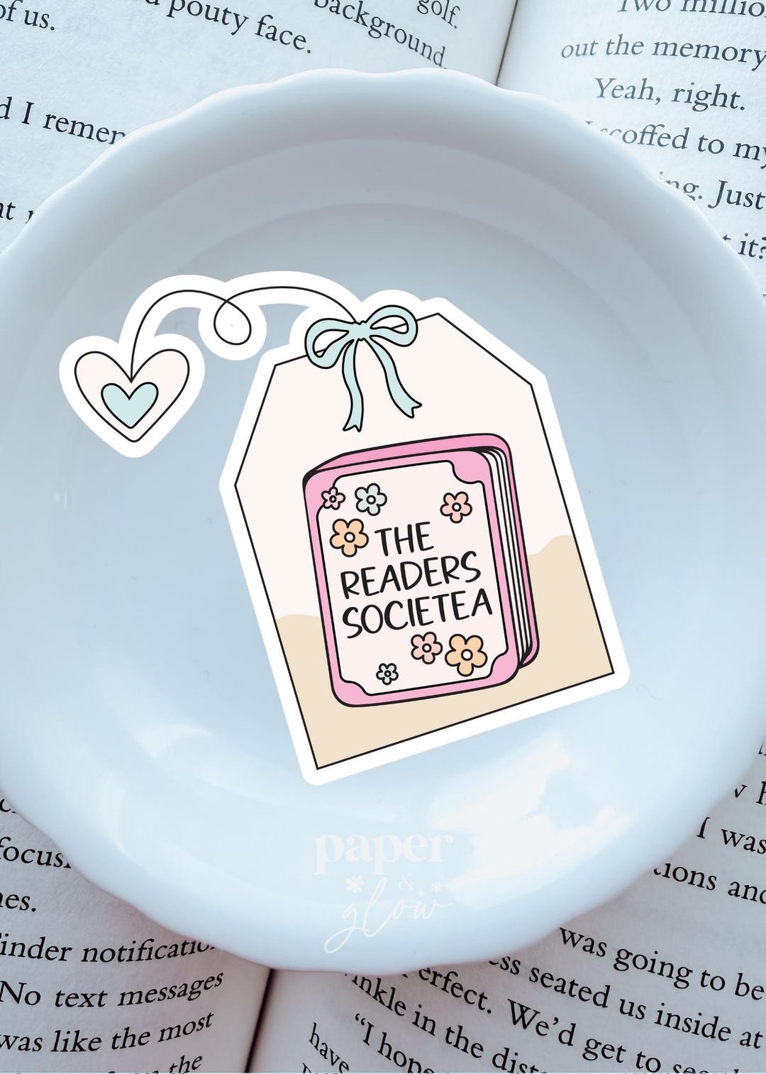 The Reader Sticker The Readers Soci-tea Vinyl Sticker | Paper and Glow - Etsy