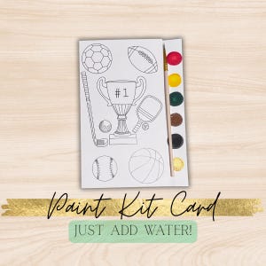 Kit peinture pour sport Carte Sportsparty Fête des pères Carte cadeau pour enfants Kit de peinture numéro un Carte de remerciement Carte de remise des diplômes Carte d'anniversaire