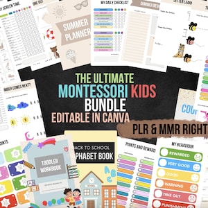 Kinderbildungsressourcen Lehrer Eltern Arbeitsblätter für Kinder im Klassenzimmer Aktivitäten, DFY Digital Produkt Bundle, PLR MRR Master Wiederverkaufsrechte