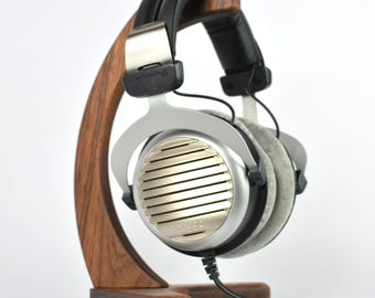 Made in USA - Hardwood Headset Stand – Minimalist Headphone Holder