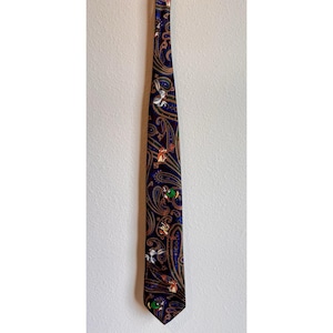 NWT New Old Stock Vintage Marvin Taz Wile Bugs Paisley Necktie Tie