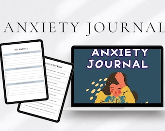 Anxiety Journal | Mental Health Workbook | Self-Care Planner | Stress Relief Journal | Mindfulness Journal | Wellness Printable