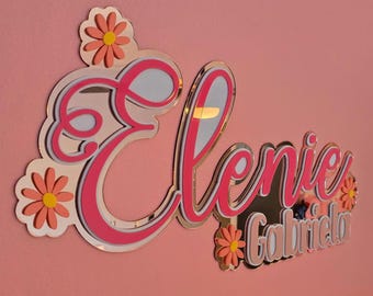 Personalized 3D Acrylic Name Sign: Layered Nursery Decor