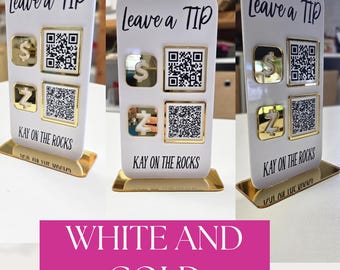 Custom Acrylic QR Code Business Sign: Social Media, Matching Keychain